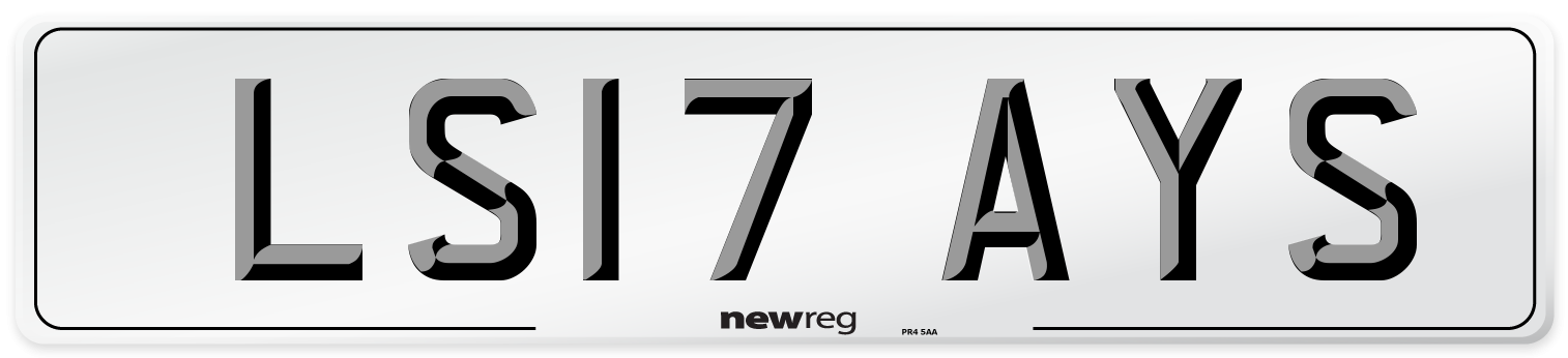 LS17 AYS Number Plate from New Reg